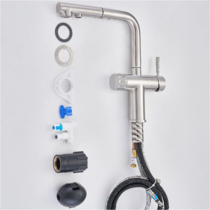 360° Swivel Spout Pull <b>Down</b> Sprayer Hot Cold Water Mixer Deck Mount 304 Stainless Steel novel kitchen faucet - Product Image 6