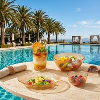 Plat à tarte en verre borosilicate haute résistance personnalisable en gros, grand plat à tarte en verre pour la cuisson avec poignées, restaurant, hôtel