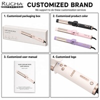 RUCHA Auto Rotating Curling Iron MCH Chauffage rapide Affichage LED Épilateur automatique