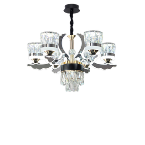 Candelabro de cristal redondo dorado de lujo clásico moderno, lámpara colgante, candelabros de cristal para sala de estar, comedor, dormitorio - Product Image 2