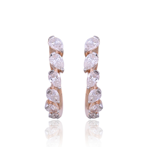 14K Gold <b>Stud</b> <b>Earrings</b> with Bezel Setting Luxury Party Jewelry Elegant Design for Wedding Gift - Product Image 2