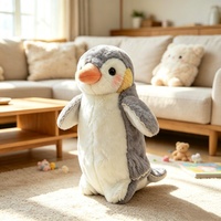 Marionnette de pingouin en peluche super douce en coton PP, personnalisable, pour marque OEM/ODM, prix d'usine, unisexe, tailles 11-30 cm