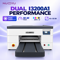 Imprimante DTG Epson I3200 à double tête, 50 pièces/heure, machine d'impression directe sur vêtement 500x400mm, carte Hoson, circulation automatique d'encre blanche