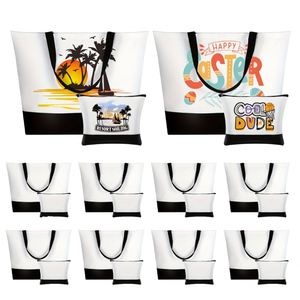 2-Piece Set Eco-friendly Canvas Tote Shopping <b>Bag</b> Large Capacity Letter Canvas <b>Bags</b> for Daily Advertising - Product Image 1