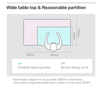 Table d'étude pliante et chaise pour enfants, ensemble de bureau, 30360