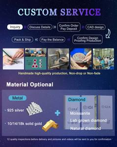 Bague éternelle en or pur 18k 14k avec diamant synthétique de laboratoire certifié IGI, taille ovale émeraude, pavé, sertie de bézel - Product Image 5