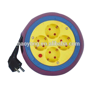 <span class=keywords><strong>Style</strong></span> français à 2 broches rondes cordon d'alimentation d'extension enrouleur de câble - Product Image 3