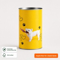 Tubes en carton écologiques de qualité alimentaire personnalisés, tubes en papier premium pour chiens et animaux de compagnie, options personnalisables