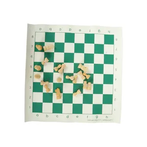satranç tahtası büyük boyutu Suppliers-Büyük boy 19 "x 19" hakiki deri satranç tahtası Roll-up turnuva süet satranç