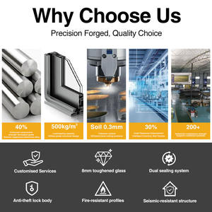 Fenêtre à battant en aluminium pour le développement immobilier en Afrique avec <span class=keywords><strong>double</strong></span> vitrage et système de verrouillage sécurisé - Product Image 4