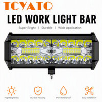 Ampoules LED TCYATO pour voitures, éclairage de travail pour voiture, véhicule tout-terrain et moto, phare de conduite modifié pour pare-chocs avant