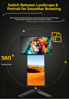 Support pour deux moniteurs, hauteur réglable 820 mm, rotation à 360° °   Inclinaison ±45 °   Support de bureau pour moniteur de 13 à 32 pouces, modèle DZ08-H850