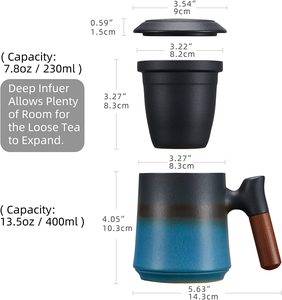 Ensemble de tasses <span class=keywords><strong>à</strong></span> café <span class=keywords><strong>en</strong></span> céramique <span class=keywords><strong>avec</strong></span> <span class=keywords><strong>infuseur</strong></span> et couvercle, <span class=keywords><strong>tasse</strong></span> <span class=keywords><strong>à</strong></span> <span class=keywords><strong>thé</strong></span> pour feuilles entières, poignée <span class=keywords><strong>en</strong></span> bois de rose, <span class=keywords><strong>tasse</strong></span> <span class=keywords><strong>en</strong></span> céramique - Product Image 6