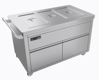 Chauffe-plats électrique commercial Bain Marie 6 GN 1/1 casseroles chauffe-buffet en acier inoxydable pour restaurant d'hôtel restauration