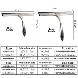 Limpiacristales <span class=keywords><strong>de</strong></span> acero inoxidable <span class=keywords><strong>para</strong></span> el hogar y baño, herramienta <span class=keywords><strong>de</strong></span> limpieza <span class=keywords><strong>de</strong></span> <span class=keywords><strong>ventanas</strong></span> y espejos, 10 y 12 pulgadas, <span class=keywords><strong>para</strong></span> puertas <span class=keywords><strong>de</strong></span> vidrio - Product Image 4