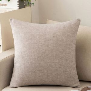 Solid Cushion Home Decor Linen Case Pillow Cover for <b>Sofa</b> <b>Bed</b> Car Seat Customized - Product Image 6