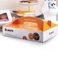 Boîtes à donuts personnalisées en gros, qualité alimentaire, pour emporter, emballage pour donuts
