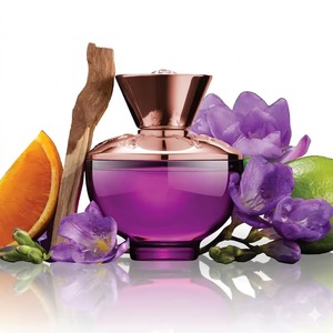 Flacon de parfum en verre dégradé violet de luxe, parfum inspiré longue durée pour femmes, marque privée, fragrance fruitée florale 100ml - Product Image 2