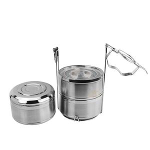 OEM tedarikçisi doğa renk paslanmaz çelik öğle yemeği kutusu bento hint tiffin kutusu tiffin öğle yemeği kutusu - Product Image 3