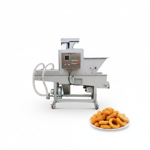 Máquina Automática <span class=keywords><strong>de</strong></span> Rebozado <span class=keywords><strong>de</strong></span> Acero Inoxidable <span class=keywords><strong>de</strong></span> Envío Rápido para Freidoras, Brochetas <span class=keywords><strong>de</strong></span> Verduras, Pasteles <span class=keywords><strong>de</strong></span> Carne y Pan Rallado - Product Image 1