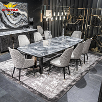 Table à manger de bureau en marbre SPARKLE meubles de restaurant modernes hôtel villa appartement maison table à manger en marbre de luxe
