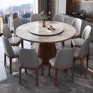 <span class=keywords><strong>Tavolo</strong></span> da Pranzo di Lusso <span class=keywords><strong>in</strong></span> <span class=keywords><strong>Legno</strong></span> Massello con Piano <span class=keywords><strong>in</strong></span> Pietra Levigata e Sedie Abbinate, Grande <span class=keywords><strong>Tavolo</strong></span> Rotondo Girevole <span class=keywords><strong>per</strong></span> Casa - Product Image 6