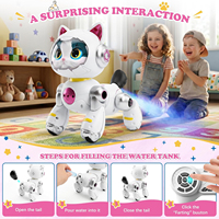 Juguete de Gato Robot con Control Remoto, Juguete Interactivo para Mascotas, Gato Robótico Inteligente con Música y Luz, Juguete Electrónico para Mascotas