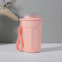 Mug isotherme personnalisé Ai-Mich en acier inoxydable à double paroi, argenté, écologique, 480 ml, avec couvercle anti-fuite et sans BPA, idéal pour les boissons glacées