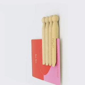 Broche en tissu en bois de bouleau naturel 96MM/110mm cheville de chariot pour salon pour sacs papiers autres articles en tissu plastique métal - Product Image 4