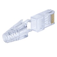 Coorle Langkörper Cat6 UTP Patchkabel Stecker 8-polig Modularer Stecker Männlich OD1,1mm mit Transparenter Kabelummantelung OD6,0mm