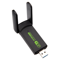 Clé WiFi USB 3.0 haute vitesse Realtek RTL8832AU double bande 2,4 GHz et 5 GHz avec 2 antennes externes 802.11ax/ac/a/b/g/n
