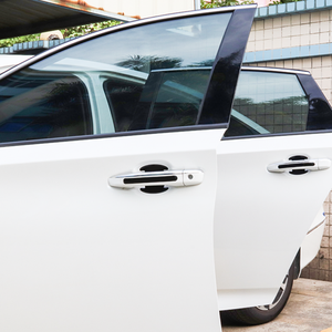 8 pezzi adesivi epossidici neri per portiera auto adesivi antigraffio pellicola protettiva per <span class=keywords><strong>porta</strong></span> auto - Product Image 3