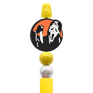 Usine En Gros Spot DIY Stylo À Bille Halloween Perles Boucles Charmes PVC Doux Patch Perforé Perles Stylo Focal Perles - Product Image 6