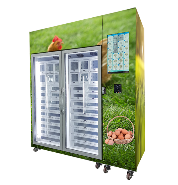 For Farm Owners Refrigerated Touch Screen Healthy Farm Food Fresh Chicken Egg Smart Locker Vending Machine
