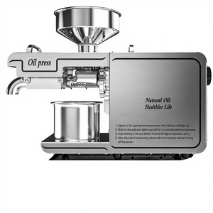 Machine automatique de pressage à chaud d'huile d'arachide / Équipement de pressage à froid et à chaud pour usage domestique 110V/220V Capacité 4-6KG/H - Product Image 1