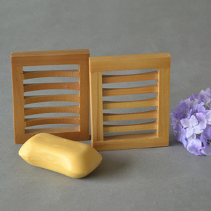 Wooden Soap <b>Dish</b> <b>Rack</b> Rectangle 2cm Self Drain Soap Storage Tray - Product Image 1