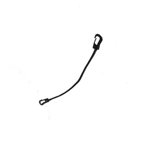 Corde élastique noire de 5 mm de diamètre, longueur 70 cm, extrémités à double crochet, cordes de maintien à usage universel - Product Image 2