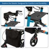 Déambulateur et rollator pliables en gros pour personnes âgées, handicapées et la rééducation des patients