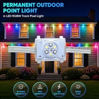 Contrôleur Wi-Fi intelligent pour lumières de Noël permanentes 48V Jellyfish, 200ft 300ft 400ft, 6 projecteurs LED sur rail pour décorations de fêtes
