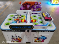 Machine de jeu interactive pour 2 joueurs, à monnayeur, pour enfants, jeu de frapper le taureau, machine de jeu à marteau