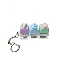 2026 Most Popular Custom Creative Fashion Cute Letter Keyboard Fidget Clicker Button Keychain Stress Relief Toy Promotion Gift