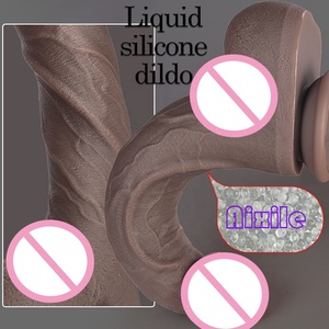 Jouet sexuel pour femmes adultes, Dildo réaliste en silicone, Stimulateur du point G avec tige incurvée et testicules, Entraîneur de <span class=keywords><strong>gorge</strong></span>, Jouet anal, Jouet pénien - Product Image 3