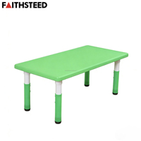 Liquidation : Ensemble de 6 tables et chaises d'étude en plastique colorées pour enfants