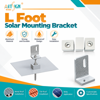 Support de montage solaire en aluminium en forme de L, support de panneau solaire étanche en forme de L pour l'installation photovoltaïque sur toiture métallique |   Art Sign