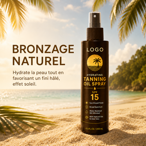 Professional Tanning Sunscreen Care <b>Moisturizing</b> Nourish Light Texture Not Greasy Create Bronze Skin SPF 15 Tanning Oil <b>Spray</b> - Product Image 6