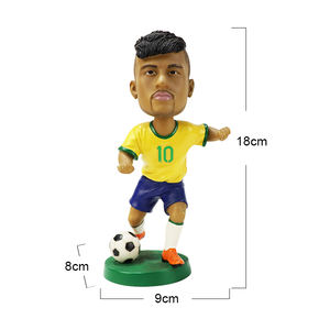 Personalizada al por mayor resina jugador <span class=keywords><strong>de</strong></span> fútbol Bobblehead resina artesanía estatuilla fútbol estrella recuerdo ornamento decoración del hogar regalo - Product Image 2