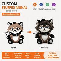 Fabricant de Peluches Personnalisées Originales : Loup de Dessin Animé, Animal en Peluche, Personnage OC, Mascotte, Créateur Indépendant, Marchandises