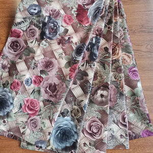 Nhà Máy Cung Cấp Chất Lượng Tốt Nhất 100% Polyester Nhiều Màu Sofa Nhà Dệt May May Vải Nhung In - Product Image 2