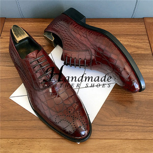 Nouvelles Chaussures Oxford Britanniques Haut de Gamme pour Hommes, en Cuir Véritable Rayé, Formelles, à Bout Pointu, Légères, Ornées de Brogues, Idéales pour Mariages - Product Image 2