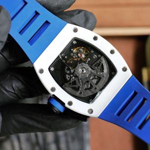 Reloj Mecánico de Alta Calidad para <span class=keywords><strong>Hombre</strong></span>, Deportivo y Casual, con Cronómetro, Esfera Blanca de Cerámica, Cristal de Zafiro, Forma Tonneau, Automático 011 - Product Image 5